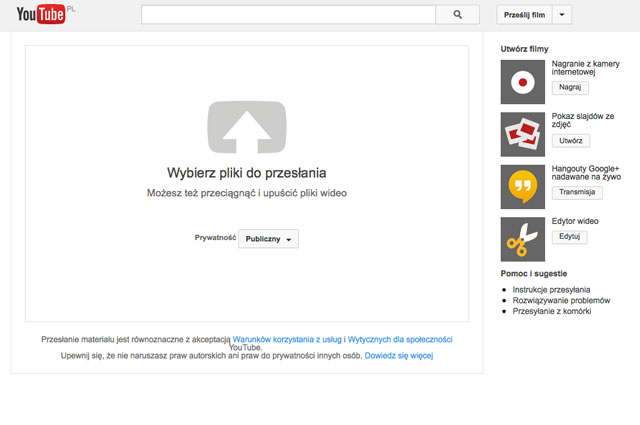 Dodaj film na Youtube